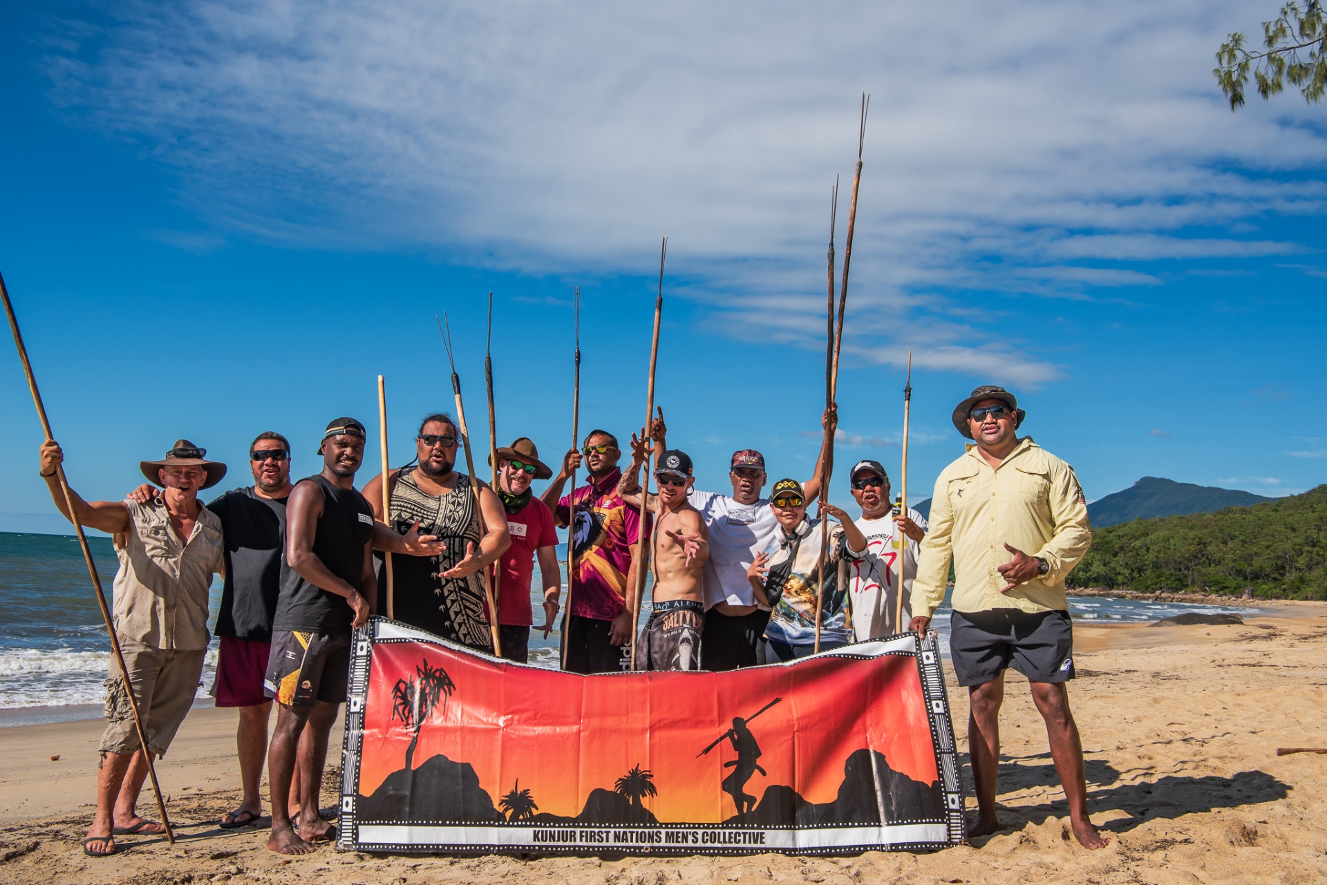 First Nations men walking together on Country